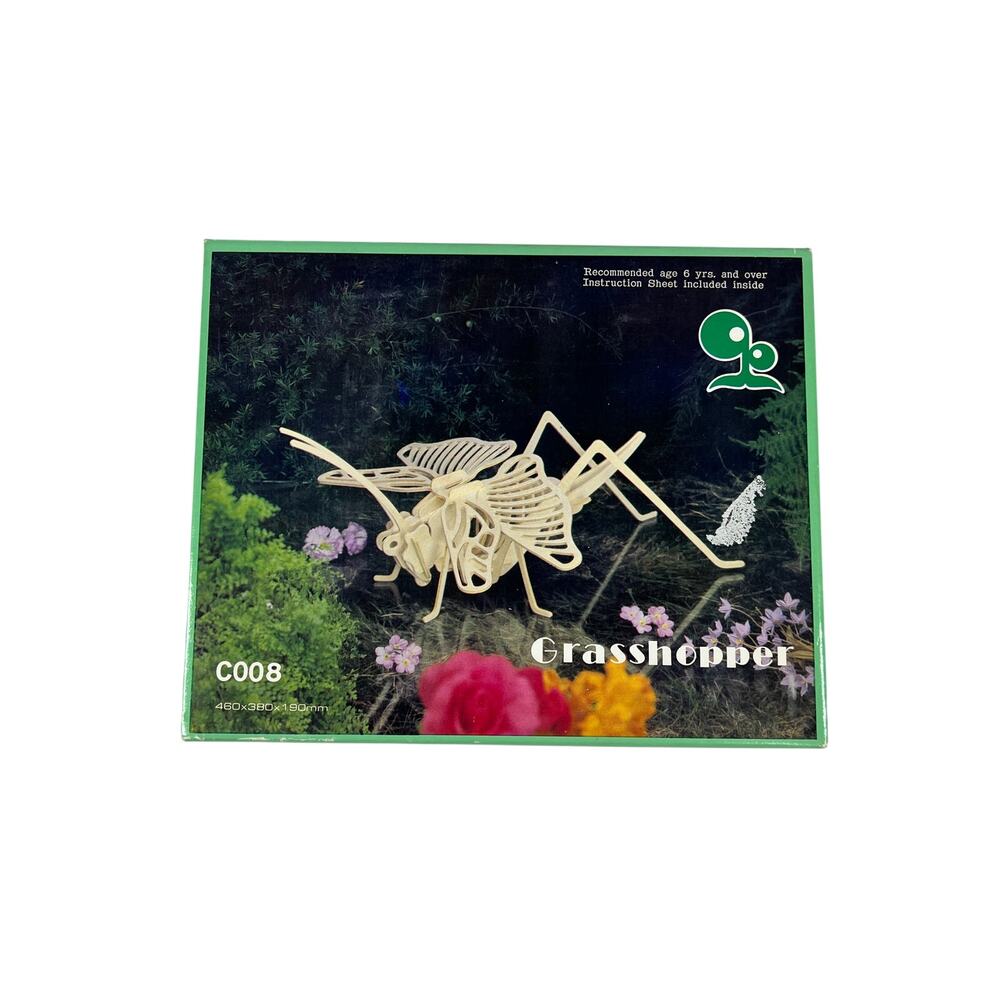 IQ ASSEMBLING PRODUCTS SERIES Wooden 3D Grasshopper Puzzle Model Kit NEW C008